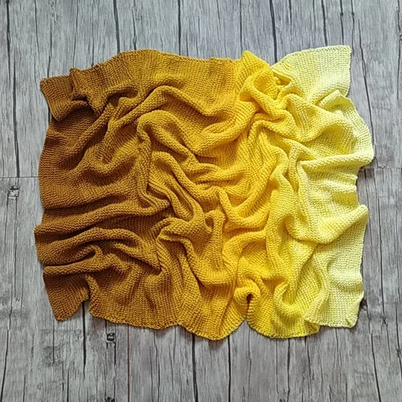 Knitted Ombre Baby or Lap Blanket - Picture 2 of 9